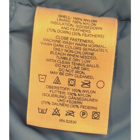 MINT Lands End Down Puffer Vest Womens MED Periwinkle Feather insulated Jacket - Picture 5 of 8